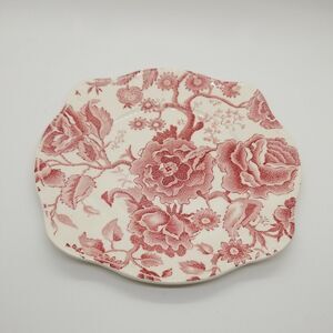 Johnson Brothers ENGLISH CHIPPENDALE RED/PINK Square Salad 7" Plate